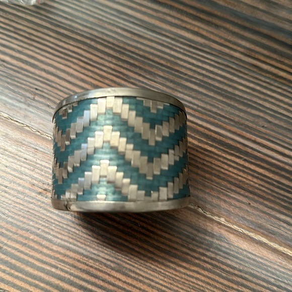Ladies Turquoise/Silver Cuff Bracelet - Picture 2 of 5